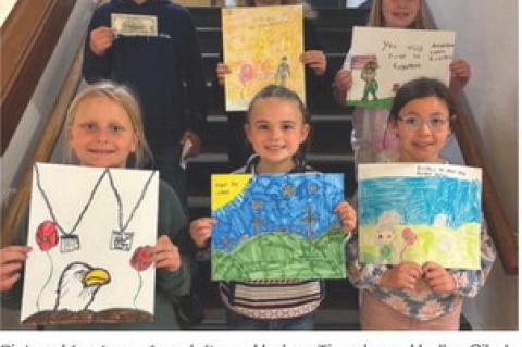 Pictured front row, from left are: Hudsyn Tjeerdsma, Hadley Cihak, and Carollee Irwin; back row, from left: Mason Johnson, Haven Haenfler, and Josephine Schloss.