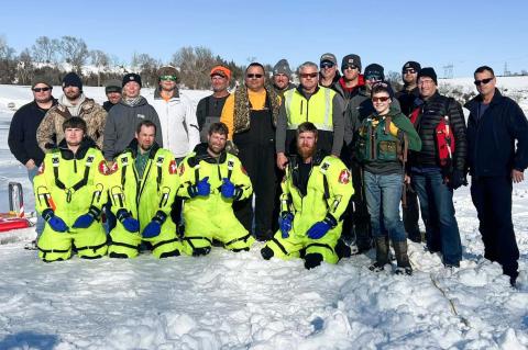 LAKE ANDES FIRE DEPARTMENT ATTENDS AN ICE RESCUE TRAINING