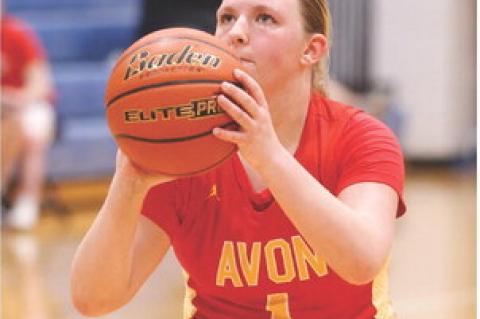 Jordyn Voigt at the free-throw line.