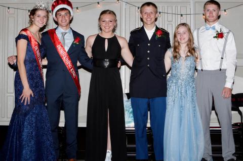 2020 HOMECOMING CORONATION HELD QUEEN ABBY BRUNSING & KING SIMON FREIER