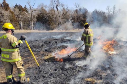 FIRST GRASS FIRE OF THE NEW YEAR