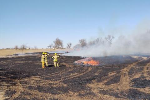 FIRST GRASS FIRE OF THE NEW YEAR