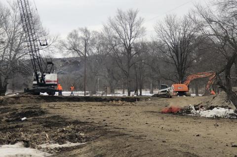 WORK CONTINUES ON BRIDGE REPAIR AT CAMPGROUND