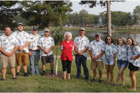 ANNUAL T TREE DEDICATION HELD IN HONOR OF PARADE MARSHALL