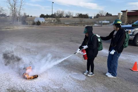 LAKE ANDES FIRE DEPARTMENT FIRE EXTINGUISHERS TRAINING AT MARTY