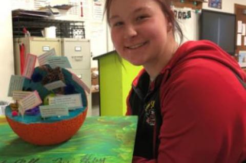 BIOLOGY STUDENTS CREATE CELL PROJECTS