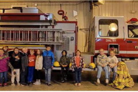 AVON ELEMENTARY STUDENTS VISIT AVON FIRE DEPARTMENT