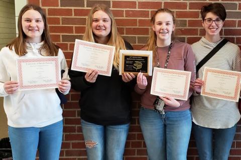 STUDENTS PLACE AT USD MATHMATICS CONTEST