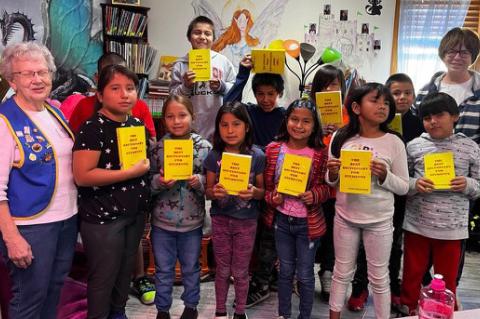 DICTIONARIES DONATED BY AMERICAN LEGION AUXILIARY