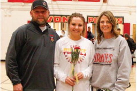 AVON SENIOR GIRLS BASKETBALL PLAYERS RECOGNIZED