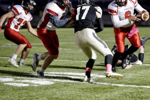 THE RED RAIDERS DEFEAT THE TRAPPERS IN LAST REGULAR SEASON GAME