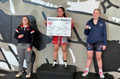 Aubrey Kazena placed 3rd in her weight bracket.