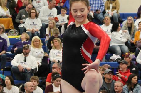 WAGNER-BON HOMME GYMNASTS PLACE 7TH AT STATE