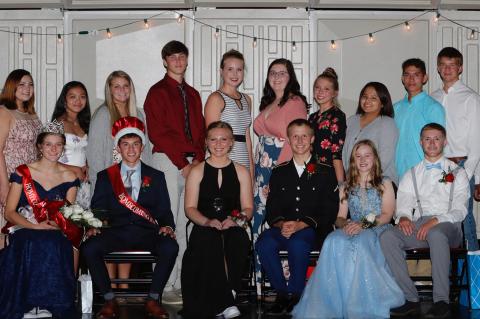 2020 HOMECOMING CORONATION HELD QUEEN ABBY BRUNSING & KING SIMON FREIER