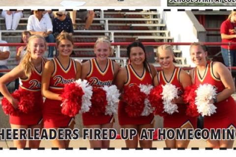 CHEERLEADERS FIRED UP AT HOMECOMING!
