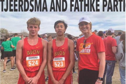 TJEERDSMA AND FATHKE PARTICIPATE AT STATE XC