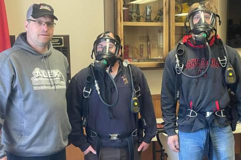 LAKE ANDES FIRE DEPARTMENT RECEIVED THEIR SCBA MASK
