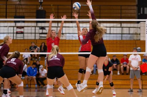 WAGNER LADY RAIDERS TAME THE MUSTANGS