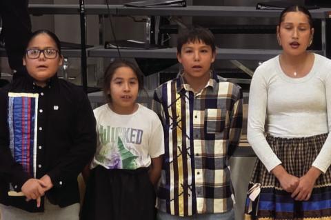 Flag Song performed by, from left: Kellin Carpio, Heaven Never Misses A Shot, Kharis Dion, and Mia Dion. Photos by Carla Pesicka.