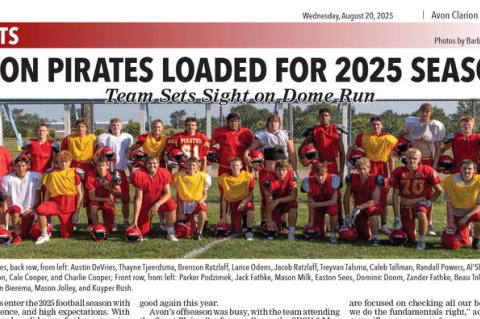 AVON PIRATES LOADED FOR 2025 SEASON