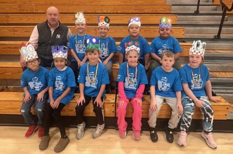 Top Readers in First Grade are back row: Mr. Duffek, Houston Kocer, Ryder Wince, Kainen Givens, Michael Sully-Zephier; front row: Antonio Uribe, Jaylah Cournoyer, Dash Koupal, Rylee DeBey, Knox Kocer, and Natalie M athis. Courtesy Photos