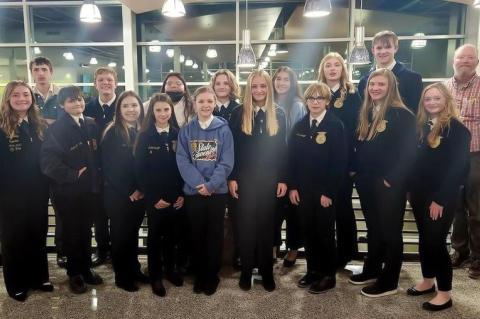 ANDES CENTRAL FFA STUDENTS ATTEND DISTRICT LDE 