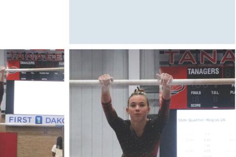 FOURTH-PLACE FINISH CAPS SOLID REGIONAL MEET FOR WAGNER BON HOMME GYMNASTS