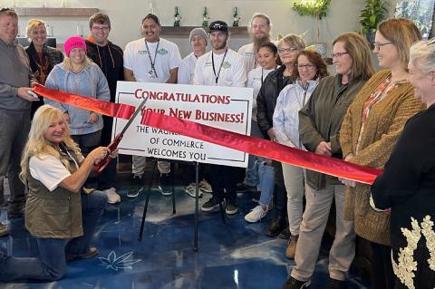 RIBBON CUTTING AT RUTHIES