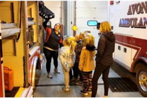 AVON ELEMENTARY STUDENTS VISIT AVON FIRE DEPARTMENT