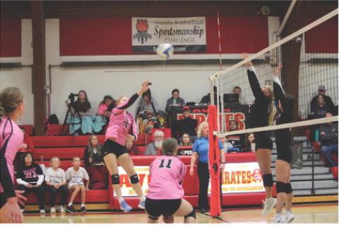 LADY PIRATES BATTLE TO FIVE-SET VICTORY OVER CENTERVILLE