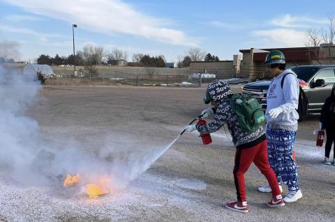 LAKE ANDES FIRE DEPARTMENT FIRE EXTINGUISHERS TRAINING AT MARTY