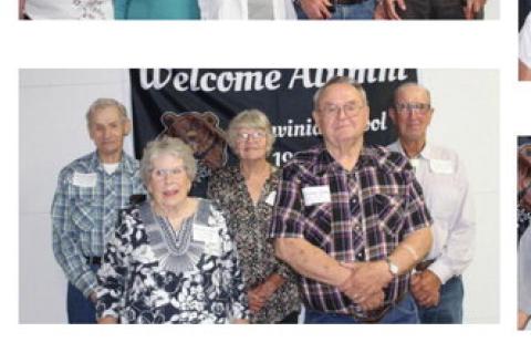 Classes of 1956, 1960 and 1961 Leonard Dvorak, Joan (Kuhlman) Novak, Darlene (Johnson) Dvorak, Richard Soulek, Richard Dvorak.