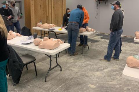 22 FIREMEN RE-CERTIFIED IN CPR