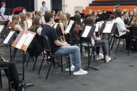 MUSICIANS PERFORM IN AREA BAND FESTIVAL