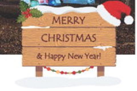 Although a snowy, white Christmas just wasn't in the cards for Lake Andes this year, many families in the community did their part in spreading holiday cheer by decorating their homes with lights, inflatable decorations, and other lawn ornaments. A quick 