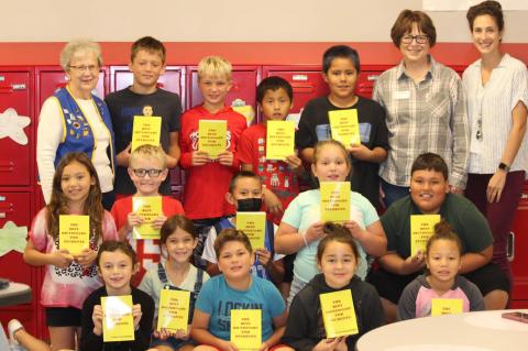AMERICAN LEGION AUXILIARY DONATES DICTIONARIES TO THIRD GRADE STUDENTS