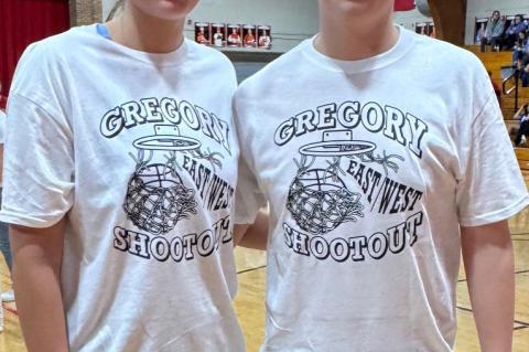 Ashlyn Koupal and Ky Arpan. Ky was the leading scorer for the East with 21 points as well as Ashlyn with 31 points. Ashlyn set the recored for scoring with 31 points beating Wagner's own Nicole Weber who scored 30. Nicole played for the West so now Wagner