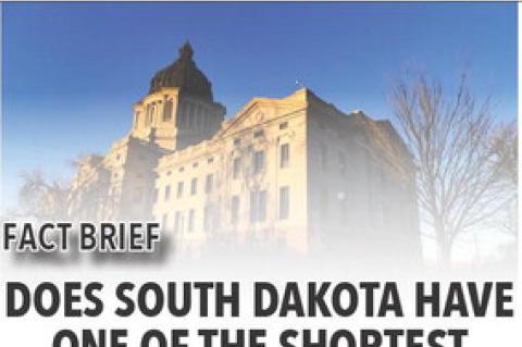DOES SOUTH DAKOTA HAVE ONE OF THE SHORTEST LEGISLATIVE SESSIONS?