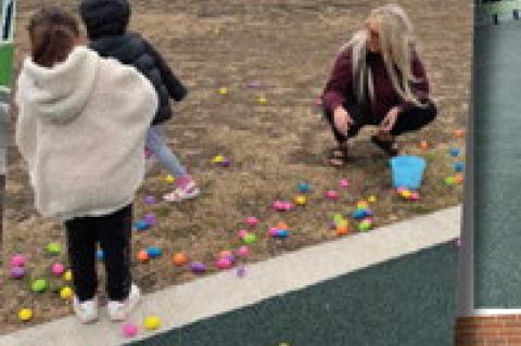 Easter Fun at WCS Playground for Easter Egg Hunt