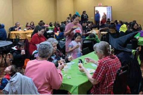HALLOWEEN COMMUNITY MEAL SERVED