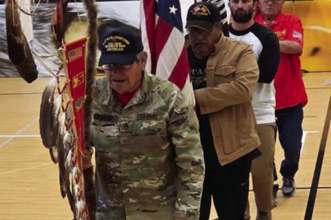 Posting and Retiring of the Colors: Yankton Sioux Color Guard.