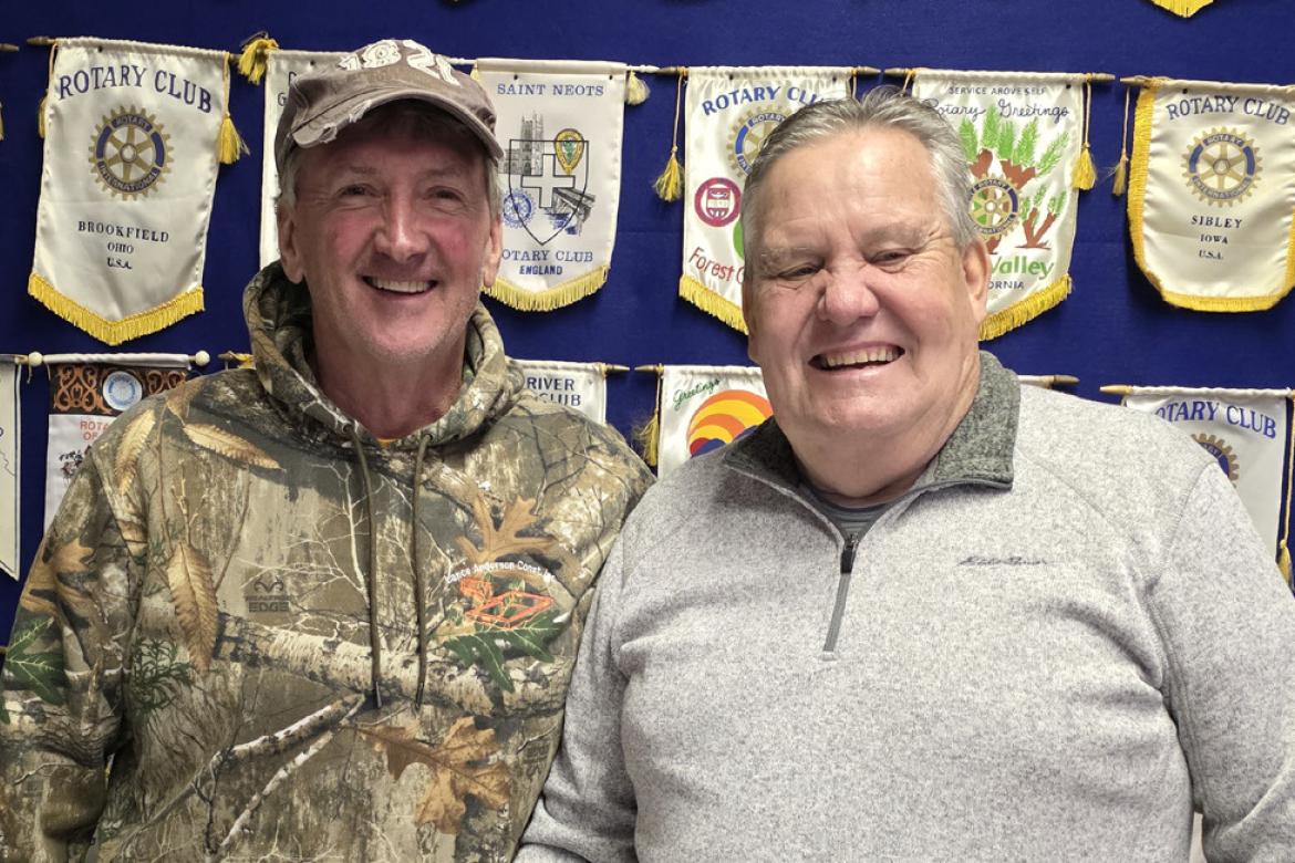 Pictured are Jeff Doom, Sponsor and Ted Honke, new Rotary member.