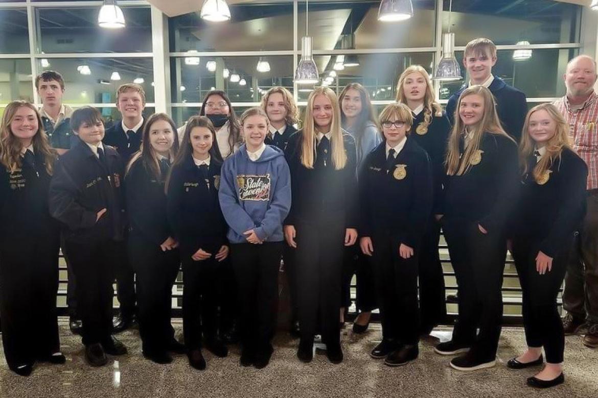 ANDES CENTRAL FFA STUDENTS ATTEND DISTRICT LDE 