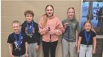 Pictured, from left, are: Garret Debay (9 year old boys), Windsor Soukup (12 year old boys), Clarah Soukup (13 year old girls), Audrey Gabel (12 year old girls), and Willow Soukup (9 year old girls). Courtesy Photo The top eight district winners in South 