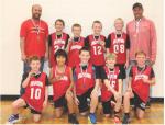 Pictured are, back row from left: Coach Nathan Schultz, Dayton Brandt, Cowan Wolf, Tyson Voigt, Jaden Ratzlaff, and Coach Dwight Brandt; front row: Braxton Schultz, Jayden Corey, Finn Rush, Eli Olson, and Beckett Schultz. Courtesy Photo
