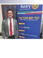 Program of the day was Matt Yost, Superintendent of Wagner Community School. Courtesy Photo